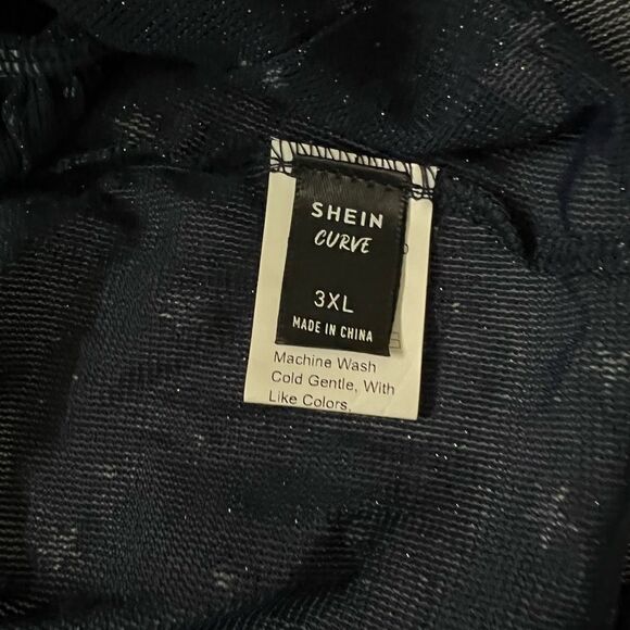 SHEIN Plus Lettuce Trim Galaxy Mesh Cami Top - Picture 7 of 9